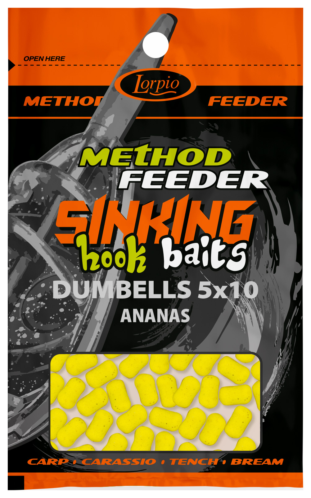 LORPIO PRZYNĘTA HOOK BAITS SINKING DUMBELLS 5X10MM ANANAS 20G