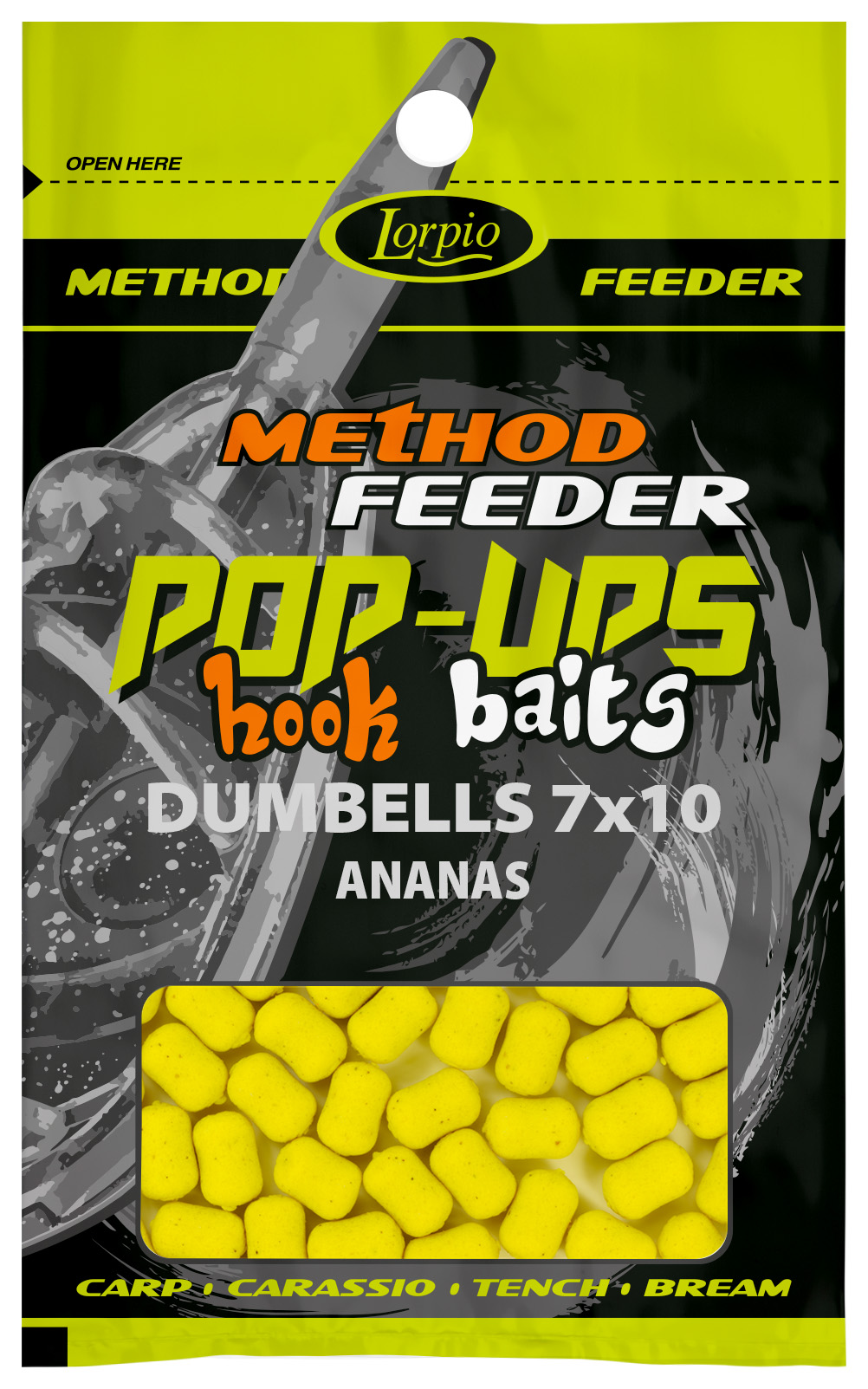 LORPIO PRZYNĘTA HOOK BAITS POP-UPS DUMBELS 7X10 MM ANANAS 15G