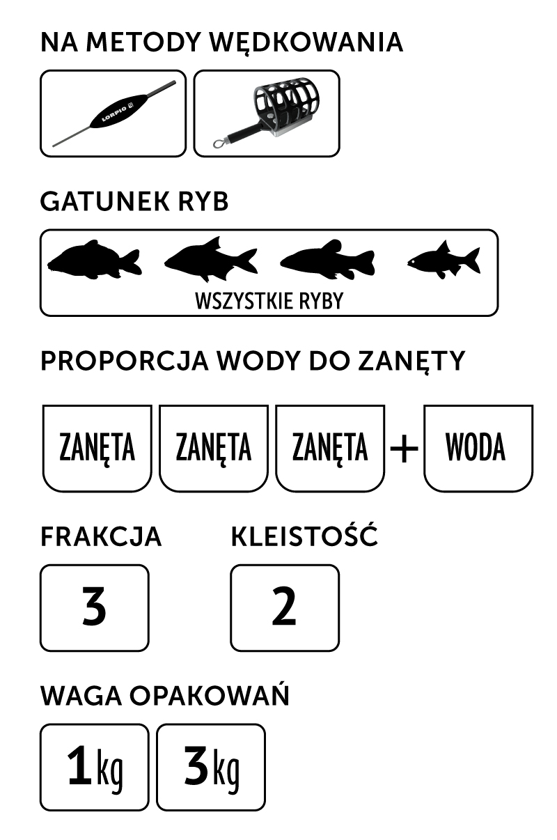LORPIO ZANĘTA MEGA MIX UNIWERSALNA 3000 G - obrazek 2