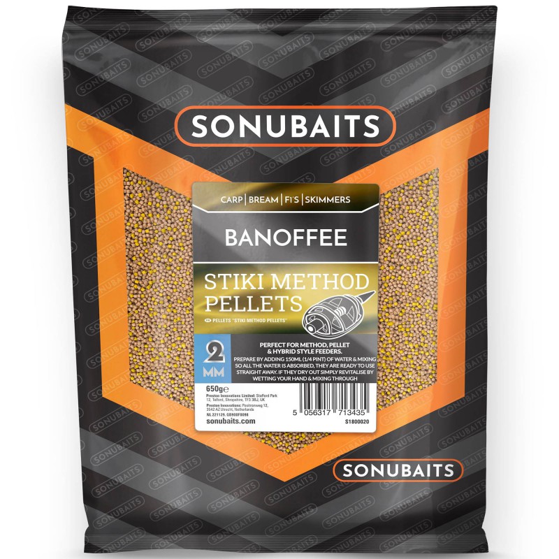 SONUBAITS PELLET STIKI METHOD BANOFFEE 2MM 650 G