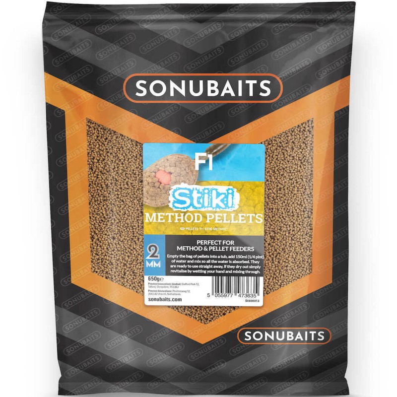 SONUBAITS PELLET STIKI METHOD F1 2MM 650 G
