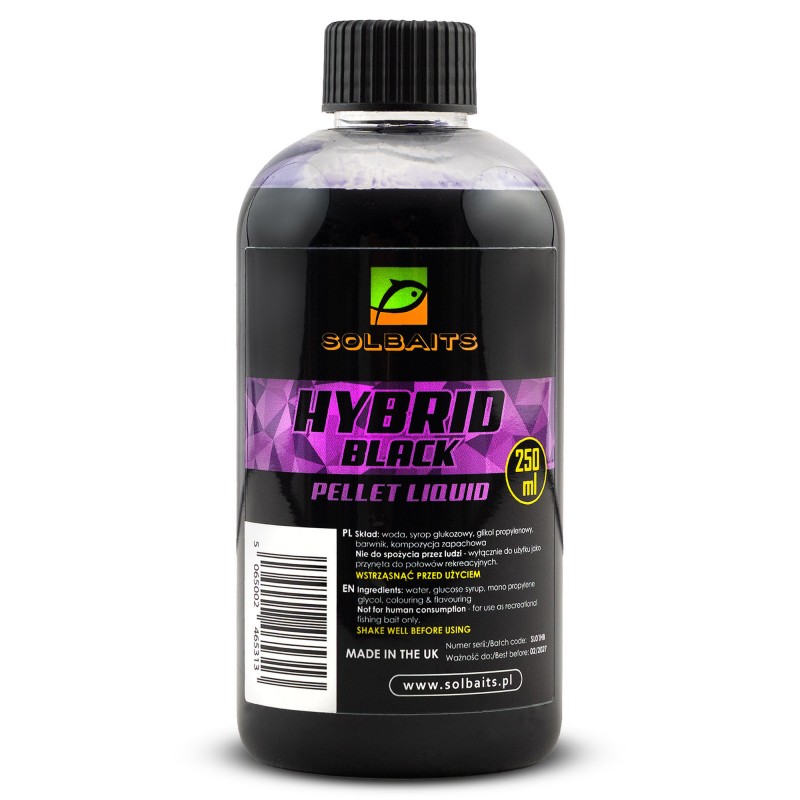SOLBAITS PELLET LIQUID HYBRID BLACK 250 ML